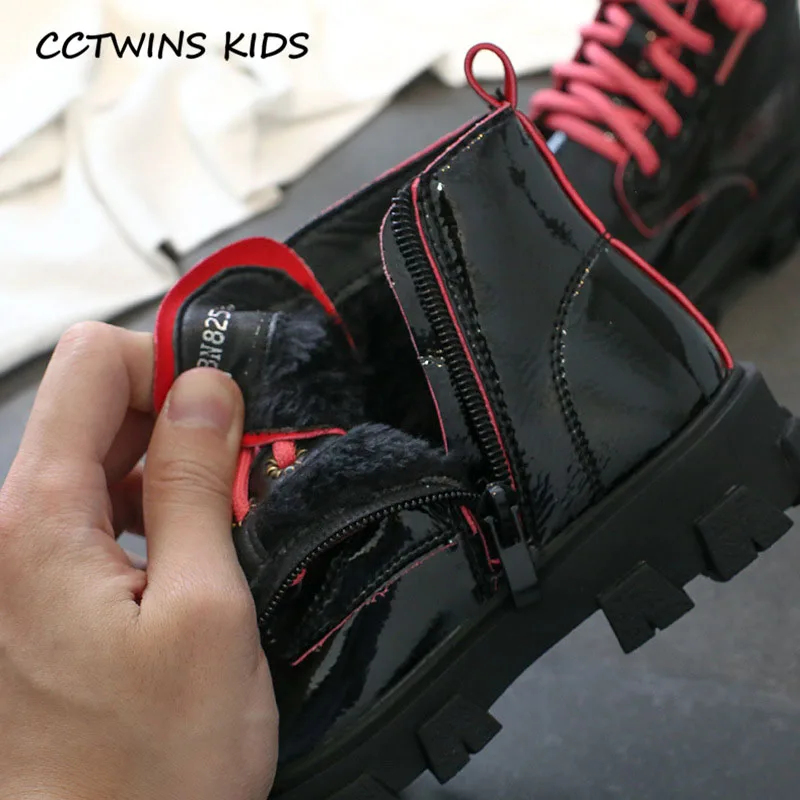 CCTWINS/детская обувь; коллекция года; Зимние Детские Модные Ботинки martin; ботильоны для маленьких мальчиков и девочек; модная обувь из искусственной кожи; MB170