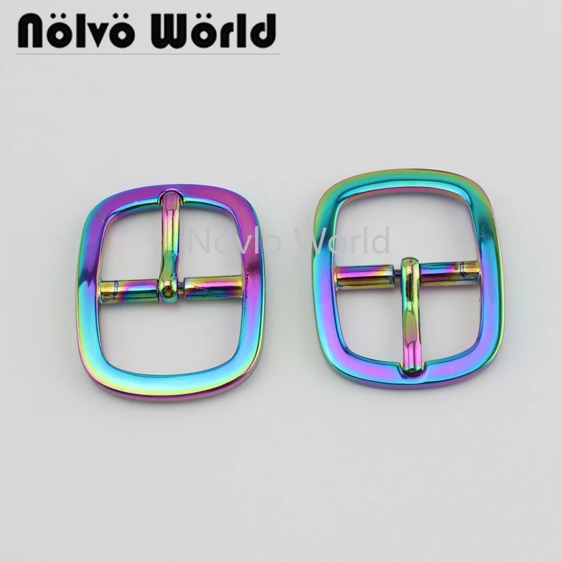 

5 pieces, inner width 31.6*23.3mm 1-1/4", rainbow metal pin buckle men's bag shoe strap belt web adjusted pin buckle accessories
