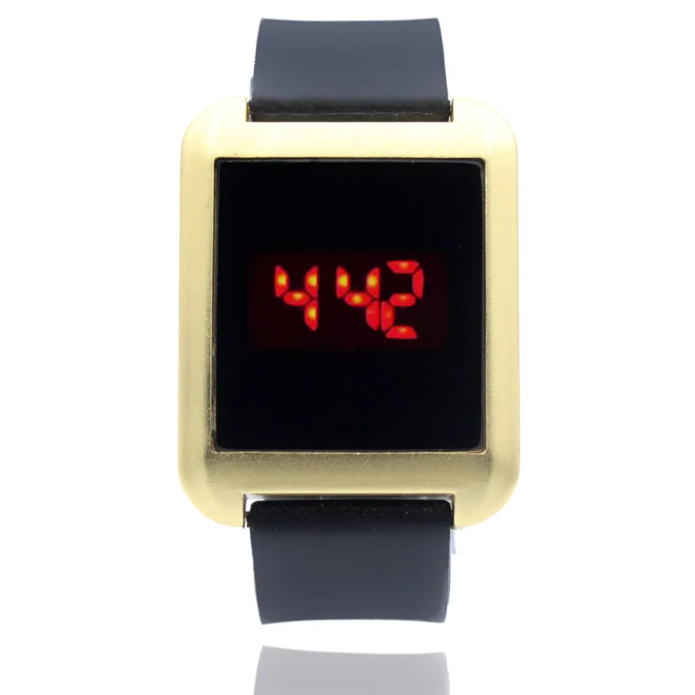 

AliExpress Wish Amazon Electronic Watch LED Digital Display Silicone Band Square Electronic Watch Manufacturers Direct Selling