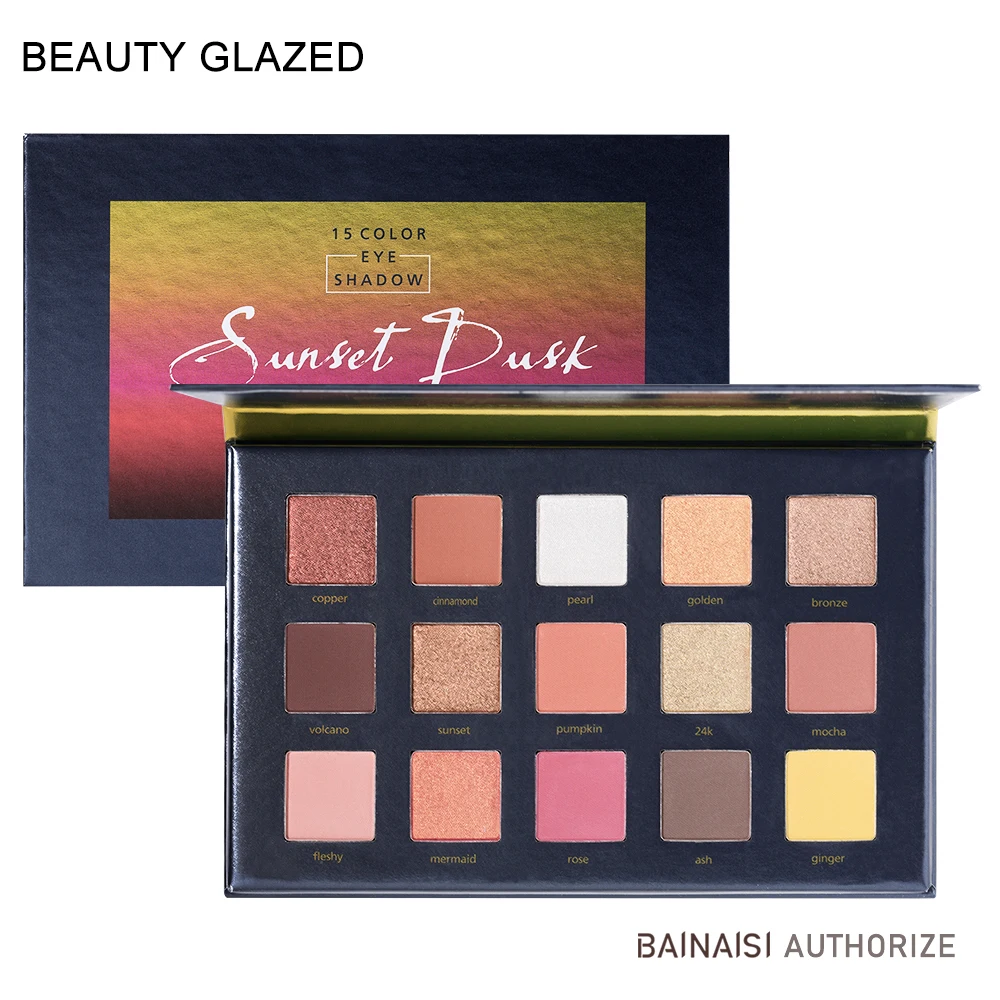 BEAUTY GLAZED 15 цветов Тени для век Палитра Макияж долгостойкие тени матовые легко
