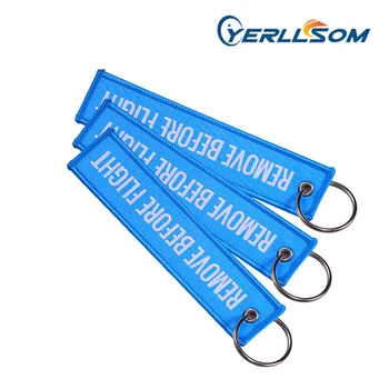 

High Quality 400PCS/Lot High quality Custom Woven Keychain 130*30mm PMS Color Merrowed Border with personal logo Y20053163