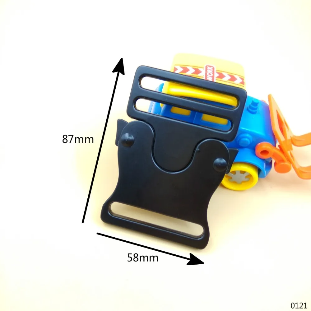 2" Big Size Black Quick Side Release Metal Buckle For 50mm Webbing 2Pcs DIY Belts Bags Strap Clothes Accessories