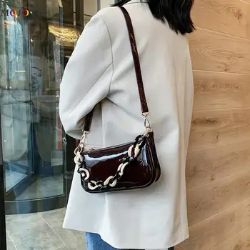 

Women Retro PU Leather Shoulder Handbag Solid Color Small Crossbody Bags