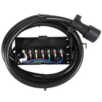 

Wiring Harness Kit 7 Way Trailer Trailer Cord with Junction Box Truck Camper Rv Cable Wire
