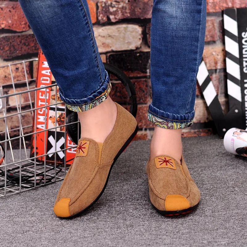 

Classic Old Beijing Cloth Shoes MEN'S SHOES Spring Summer Loafers Low Top Breathable Sneakers Men Leisure Cloth Shoes