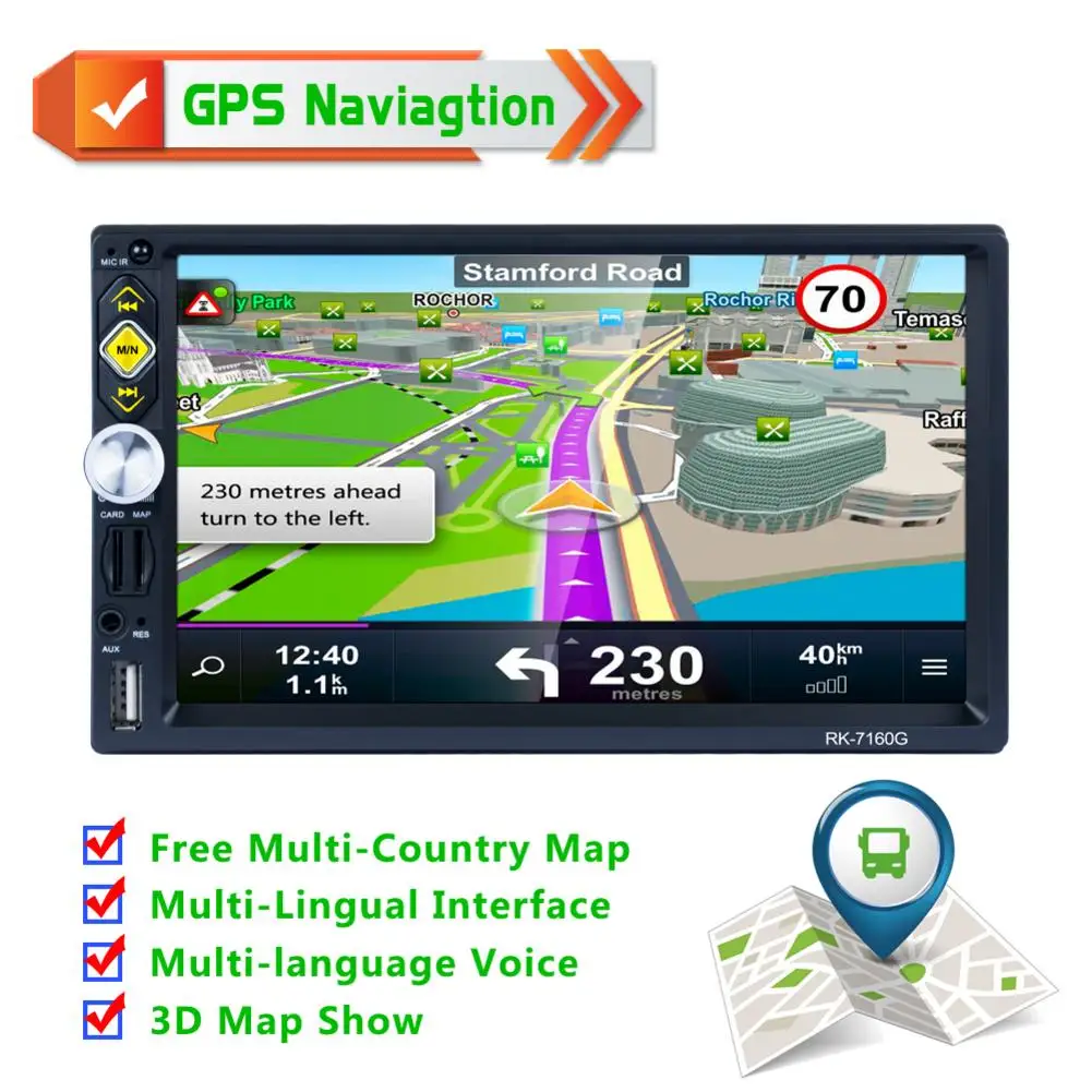 2 Din автомагнитола " HD Авторадио мультимедийный плеер сенсорный экран gps Авто аудио стерео MP5 плеер Bluetooth USB TF FM камера