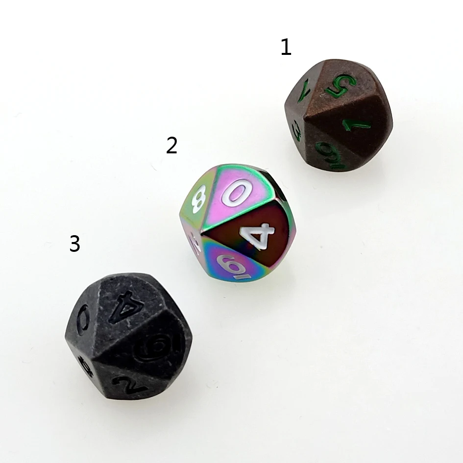 Rollooo 10 Sided Dice Single Metal d10