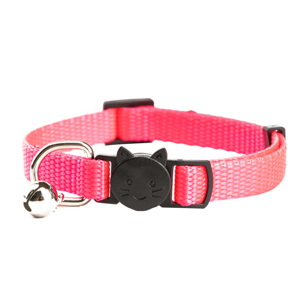 

Quick Release Fun Charm Safe Bright Pet Dog Bell Kitten Neck Cat Collar Lead Leash Adjustable Nylon Soft