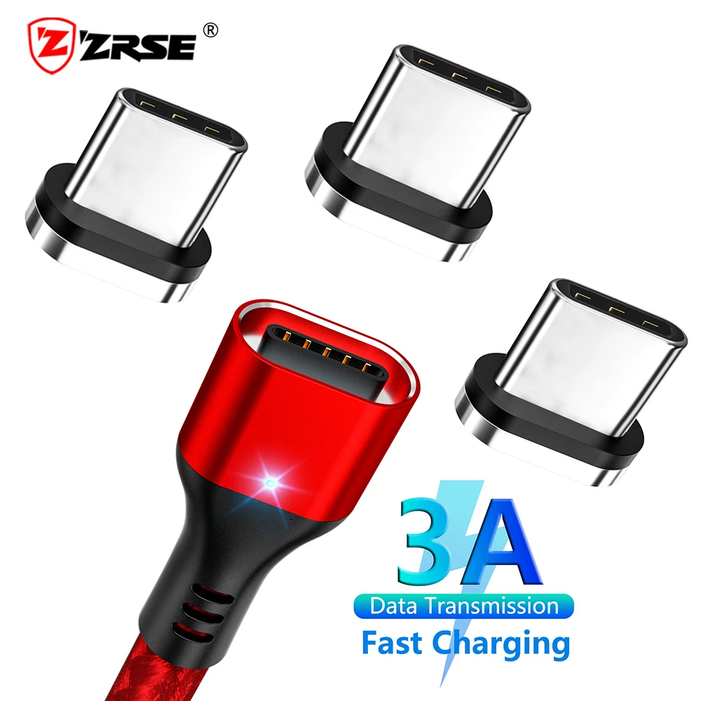 

ZRSE Magnetic Cable Usb Type C Cable For Samsung Quick Charge 3.0 Fast Charging Cord For Xiaomi Redmi Mobile Phone Usb C Cables