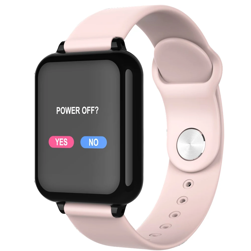 Pink Умные часы B57, водонепроницаемые, спортивные, для iphone, телефона, умные часы, монитор сердечного ритма, функции кровяного давления для женщин, мужчин, детей - Цвет: Pink