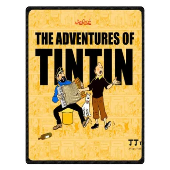 

The Adventures of Tintin Spring Flannel Blanket For Adults Personalized Blankets for Beds Sofa Bedding Drop Shipping