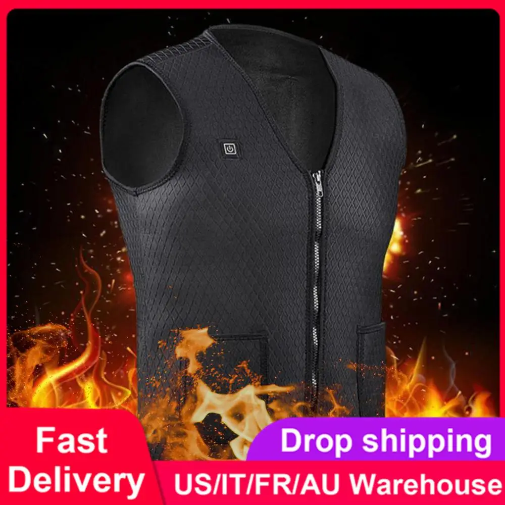 

Men Women Outdoor USB Infrared Heating Vest Jacket Winter Flexible Electric Thermal Clothing Waistcoat Fishing Hiking Dropship