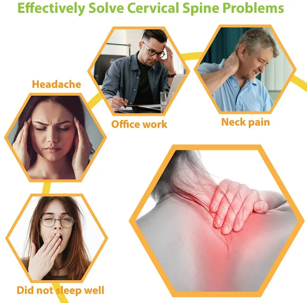 Fashion Cervical Neck Brace Adjustable Cervical Collar Ergonomic Posture Corrector Neck Support for Pain Relief Spinal Decompres_voghion.com