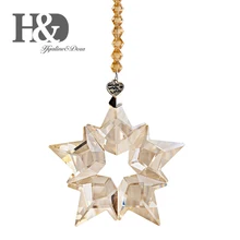 H& D рождественское большое украшение в виде снежинок, висящий хрустальный кулон с лентами, домашний декор, годовое издание