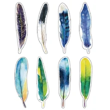 30 шт./компл. милые Креативные красочные перьевые бумажные закладки канцелярские закладки Подставка для книг офисные аксессуары Школьные принадлежности