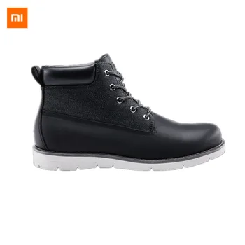 

New Xiaomi Men's Casual Cowhide Boots Shoes Waterproof Non-slip Rubber Sole Wear Resistant Ankle Boots Breathable Leather Boots