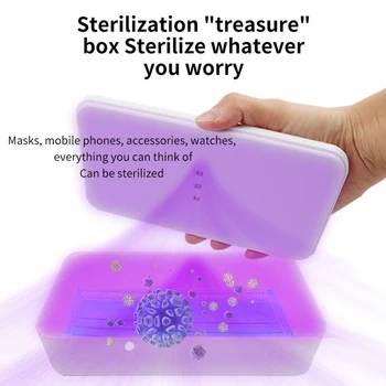 

UV Cell Phone Sanitizer Box UV-C Sterilizer Wireless Charger for Smartphone