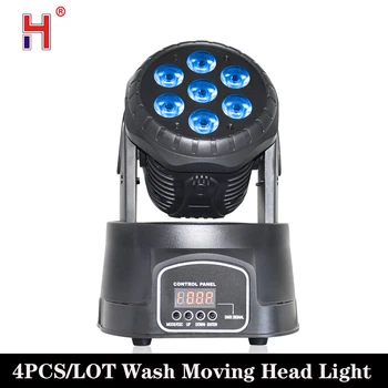

Moving Head Light 7X12W Rgbw Lyre Wash Sound Active Stage Light With Dmx512 Strobe For Parties Dj Show Disco Wedding(4Pcs/Lot)