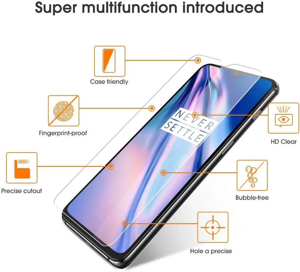 2 шт HD закаленное стекло для Oneplus 7 7T 6 T 5T 6 5 3t 3 1+ 7 1+ 6 One Plus 7 Oneplus7 6 T 7T Защитная пленка для экрана
