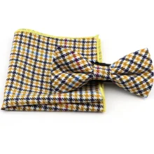 Мягкий носовой платок Scarve Bowtie Набор Винтажный Геометрический Цветочный Пейсли Полосатый Банкетный Карманный квадратный Бабочка бант аксессуар подарок