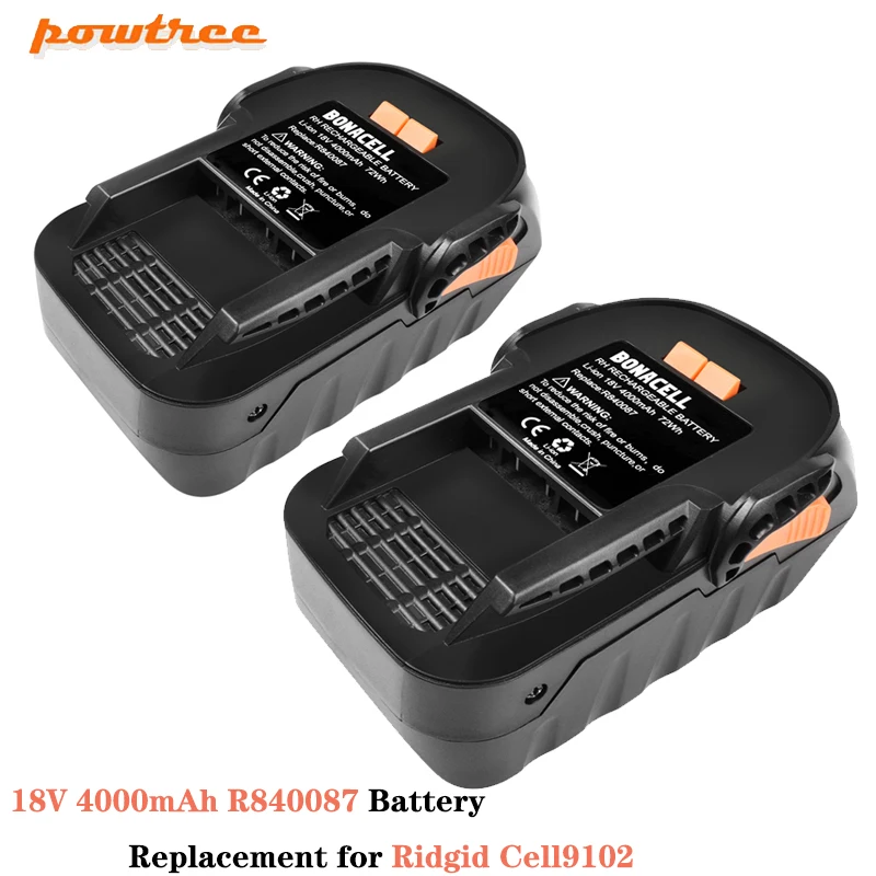 Литий ионный аккумулятор Powtree 18 в 4000 мАч R840087 для Ridgid R840083 R840086 R840084 AC840085