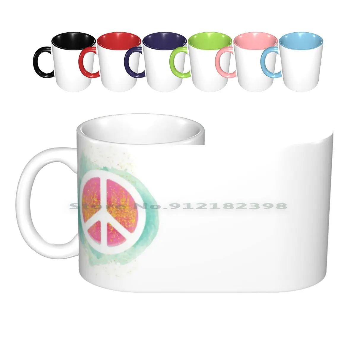 Peace Is The Way Tazze In Ceramica Tazze Da Caffè Tazza Da Tè Al Latte Peace Love Happines Retro Activision Black Lives Matter Creative