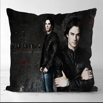 

Custom The-Vampire Diarie Decorative Pillowcase Square Zippered Pillow Cover Best Gift Zipper Polyester (One Side)@2020615-1-8