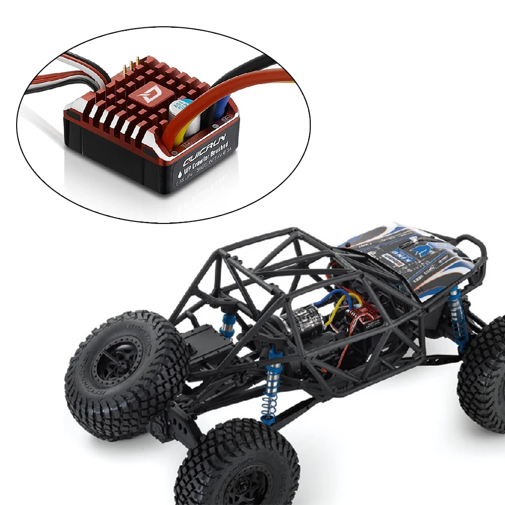 

1:10 1/8 WP Brushed Type Lightweight Accessory Waterproof Firmware Electronic Speed Controller Toy Parts Durable For Crawler
