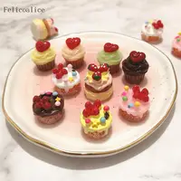 5pcs Slime filler DIY miniature Cake Model Simulation Figurine Toy Dinner Food Candy 1