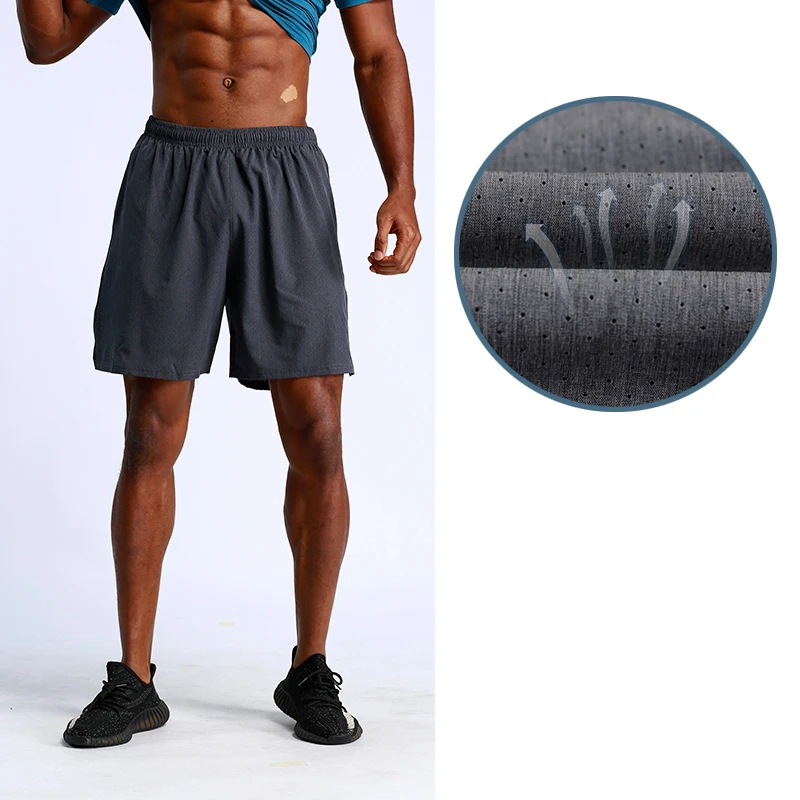 UABRAV полиэстер летние мужские шорты для бега быстросохнущие Компрессионные спортивные беговые фитнес, Спорт Шорты карманы drawstring marathon