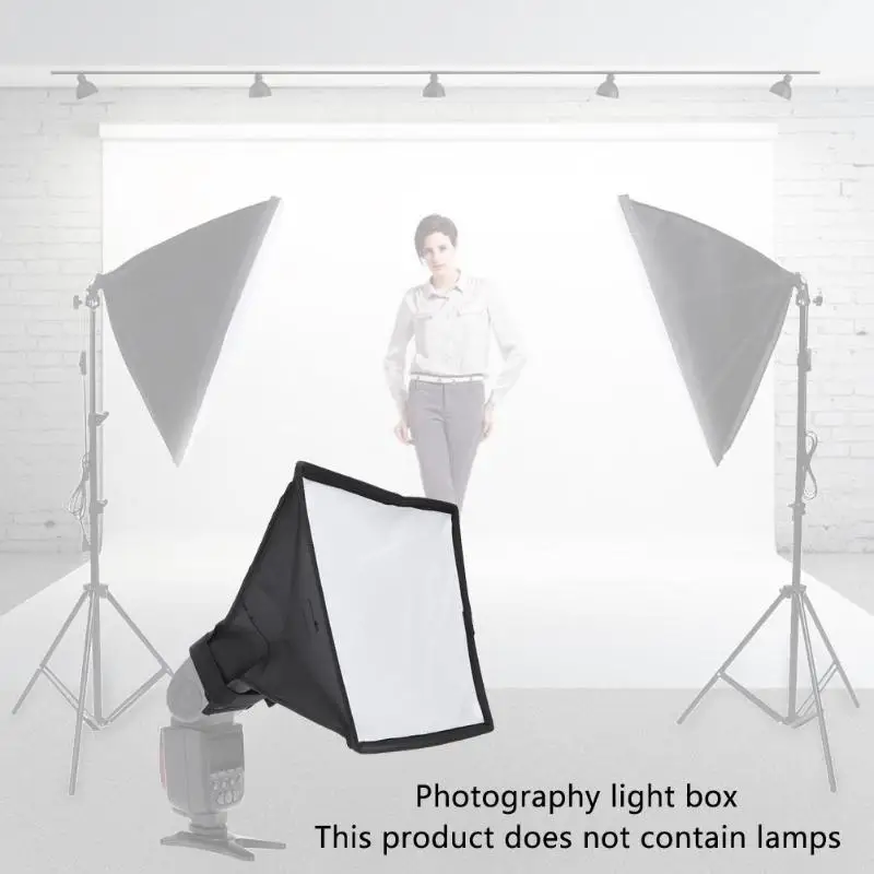 Фотография Вспышка Diffuser soфтbox многофункциональная Портативный практические прочный скорость светильник мягкий светильник с зеркалом 20x30 см