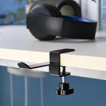 

Vococal Headphone Headset Holder Stand Aluminum Alloy Over-ear Earphone Hanger Rack Bracket with Adjustable Arm Clamp Under Desk