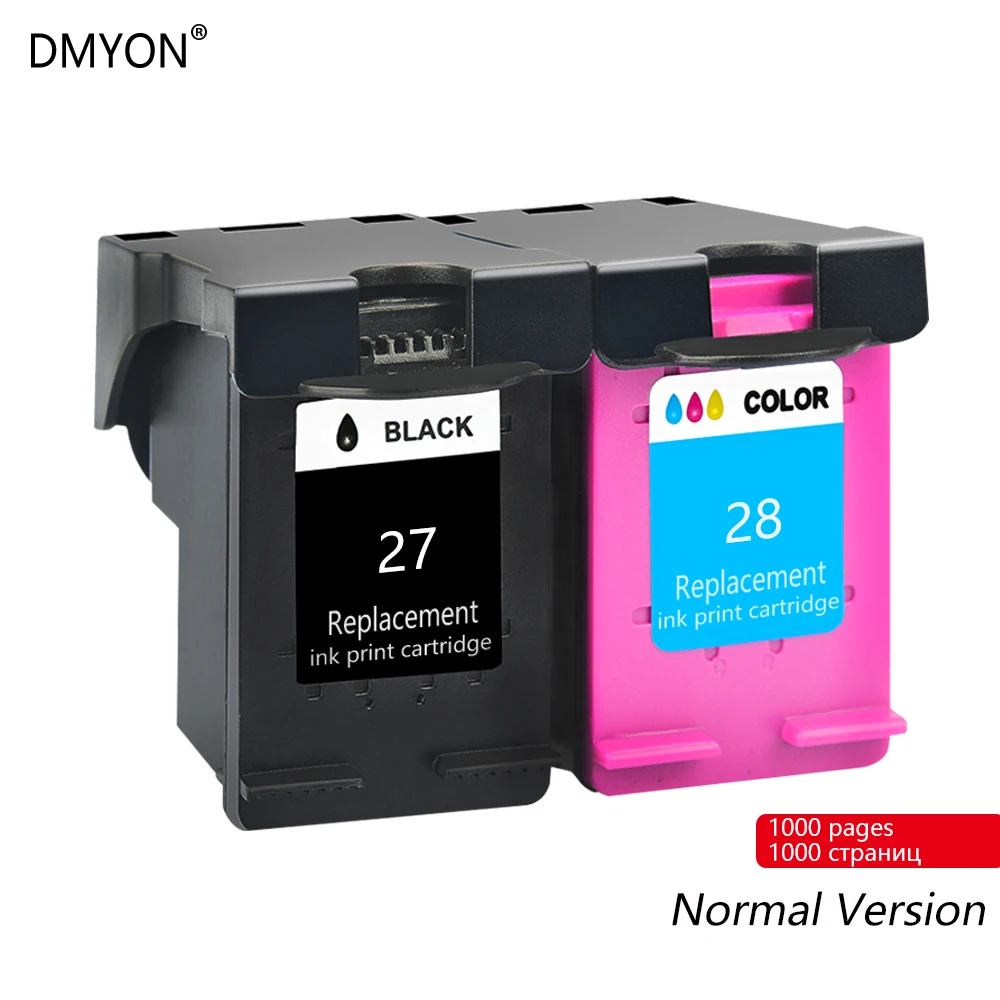 DMYON 27XL 28XL Заправляемый картридж Замена для hp 27 28 с чернилами hp Deskjet 450 450CI 5550 3420 3520 3550 3650 3740 3845 принтер