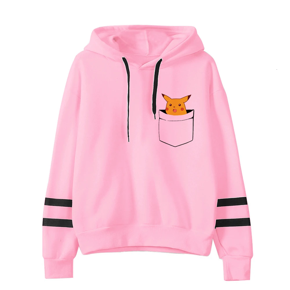 Милый покемон Detectiv куртка Пикачу с капюшоном Забавный Pika Kawaii Толстовка Одежда Harajuku одежда с покемоном Пуловеры мультфильм для мужчин и женщин