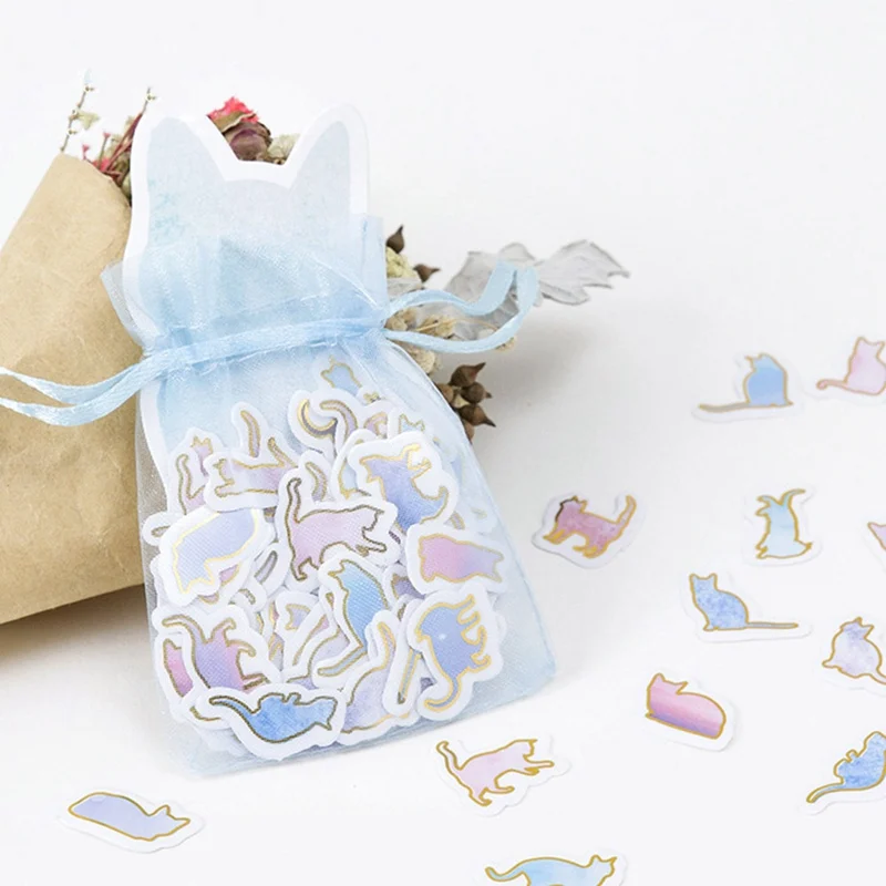 

1pack Cute Animal Cat Mini Paper Sticker DIY Diary Decoration Sticker For Planner Album Scrapbooking Kawaii Stationery