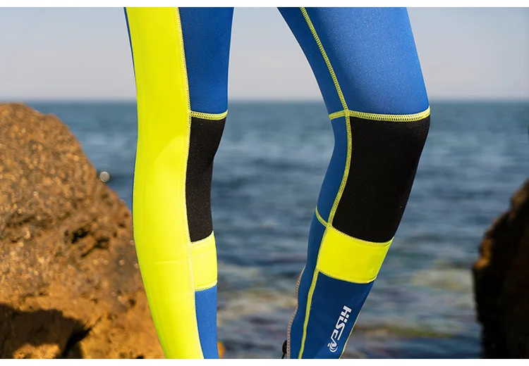HISEA женский цельный высокоэластичный 3 мм неопреновый гидрокостюм для серфинга дайвинга костюм яркий цвет сплайсинга Классический купальник с длинными рукавами