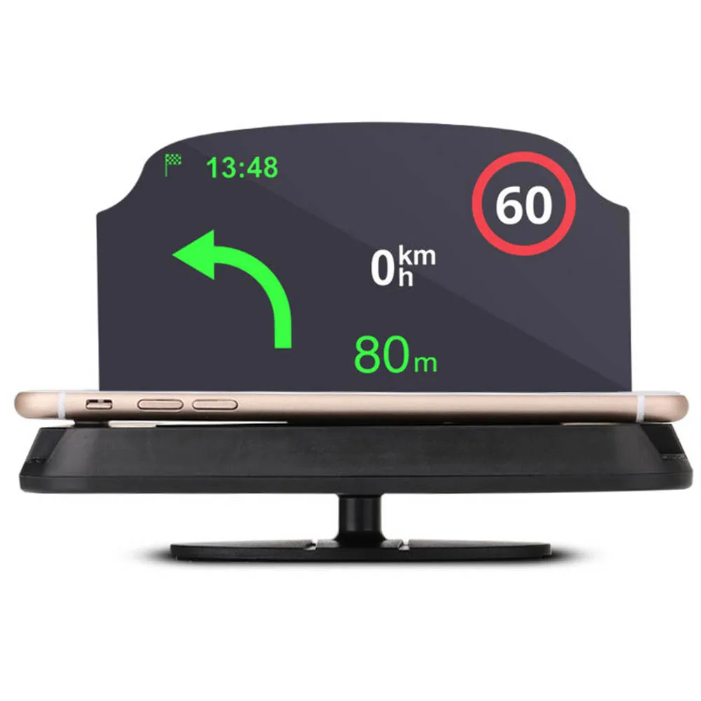 

6.0" Head Up Display HUD Windshield Projector Self-adaptive Car Fuel Parameter Display Speeding Warning + Bracket