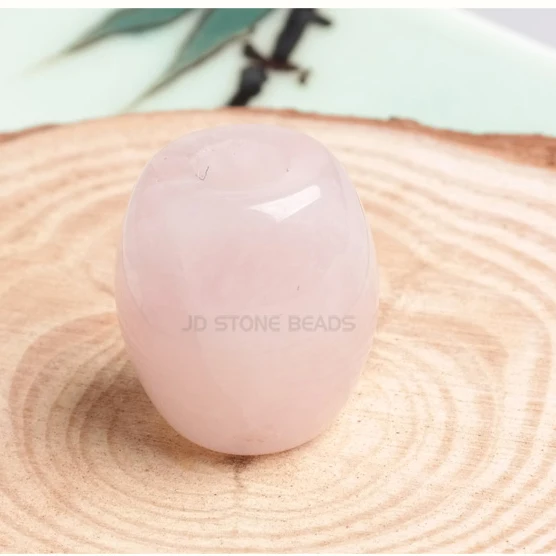 NATURAL PINK QUARTZ 2 шт./лот бусины с большим отверстием натуральный драгоценный камень для самостоятельного изготовления ювелирных изделий Браслеты и ожерелья - Цвет: NATURAL PINK QUARTZ