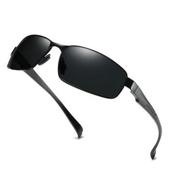 

Ellen Buty Brand Designer Design Square Alloy Sunglasses Men Polarized Driver Driving Mirrors Luxury Vintage Male Sun Glasses