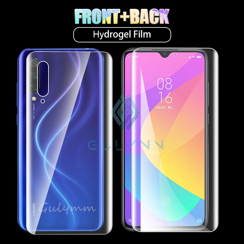 Передняя и задняя полностью Гидрогелевая пленка для Xiaomi Mi 8 Lite 9 9T CC9 CC9E A3 Mix 2s 3 Redmi