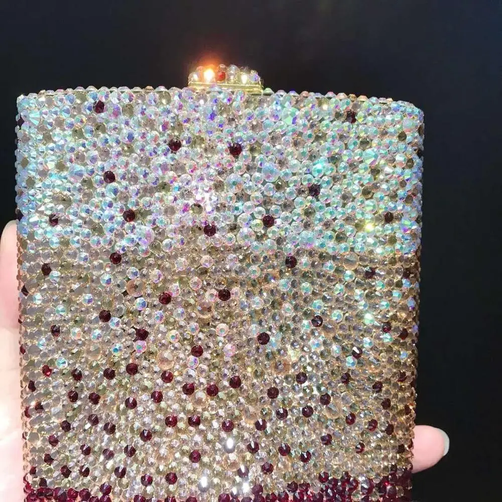 Xiyuan French Fries Shape Bling Crystal Clutch Purse Evening Bags