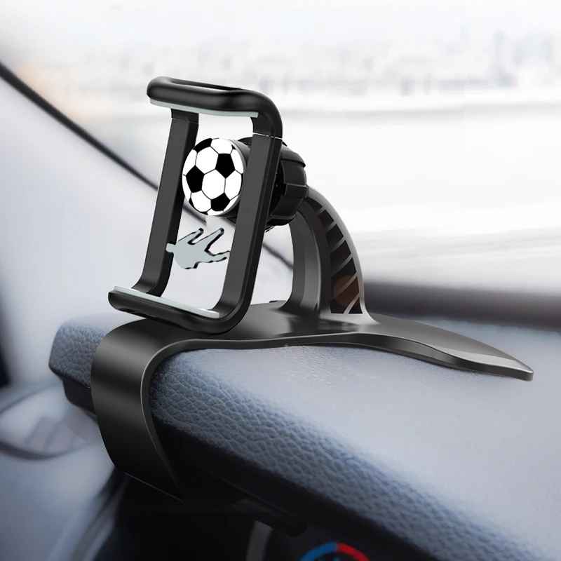 

Dashboard Car Phone Holder HUD Style Mount Holder 360-Degree Rotation Adjustable Mobile Clip Stand fit for iPhone/Xiaomi