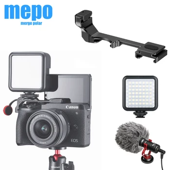 

Photo Studio Cold Shoe Bracket Extend Cold Shoe Mount Tripod Microphone Fill Light for Canon M6 Mark II DSLR Camera Accessories