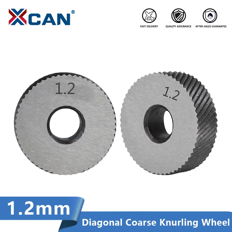 Knurling Tool Set XCAN Lathe Wheel Knurling Tools 2pcs 1.2mm Diagonal Coarse Knurling Wheel