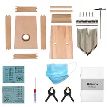 Kmise калимба Diy Kit 17-клавишным Duim& палец фортепиано с ручной инструмент тюнер хамер клей и Краски ремесла детский подарок на день рождения