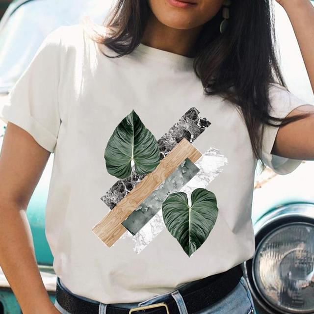 Cartoon Casual Printing T-shirts Regular Ladies T Top Shirt Print Female Graphic Fashion Tee O-neck Short Sleeve T-Shirt