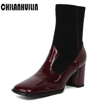 

stiletto high heels zip riding boots women party dress shoes ladies booties cow leather cut-outs womens ankle boots sexy pumps