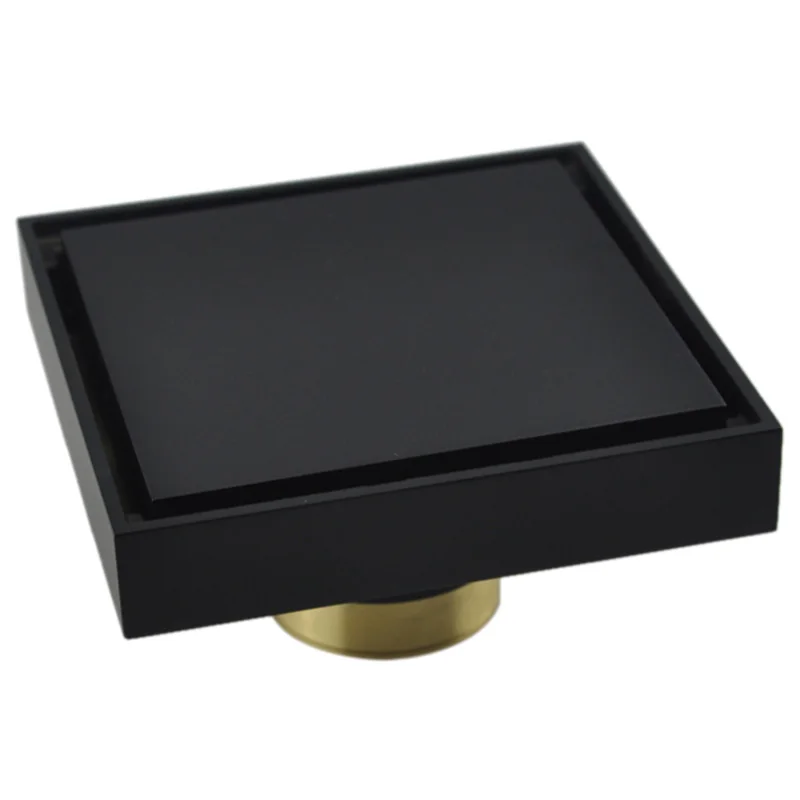 

100X100 Shower Drain Black Bathroom Floor Drain Tile Insert Bathroom Accessory Square Anti-Odor Floor Drain Bathroom Invisible S