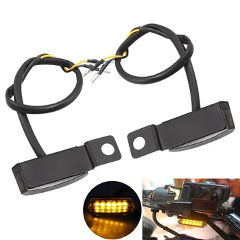 

Motorcycle 12V LED Flowing Water Universal Mini Turn Signal Light Brake Clutch Lever Flasher For Harley BMW Triumph