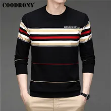 

COODRONY Brand Autumn Winter Soft Warm Sweater Men Clothing Fashion Striped Top Pull Homme Jersey Knitwear O-Neck Pullover C1359